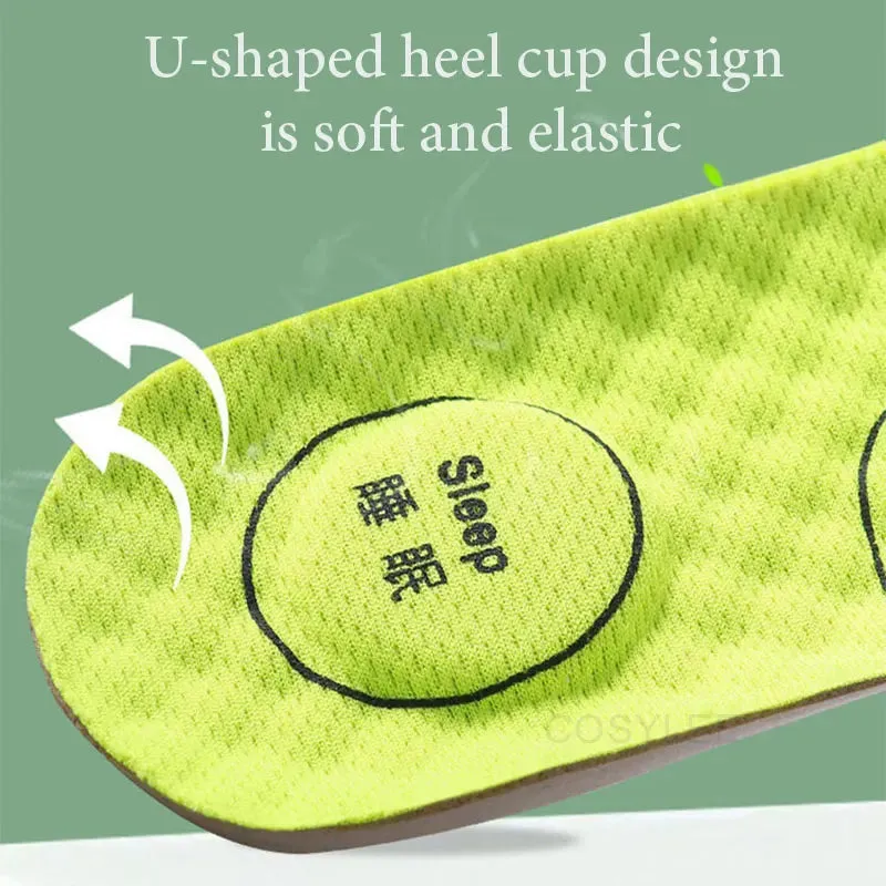 Breathable Foot Acupressure Insoles for Sweat Absorption