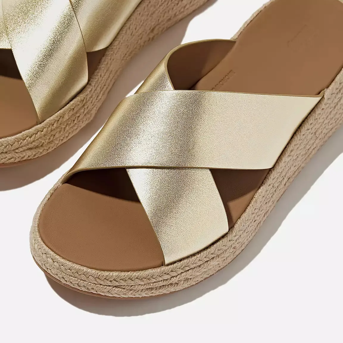 Cross Strap Sandal - Gold