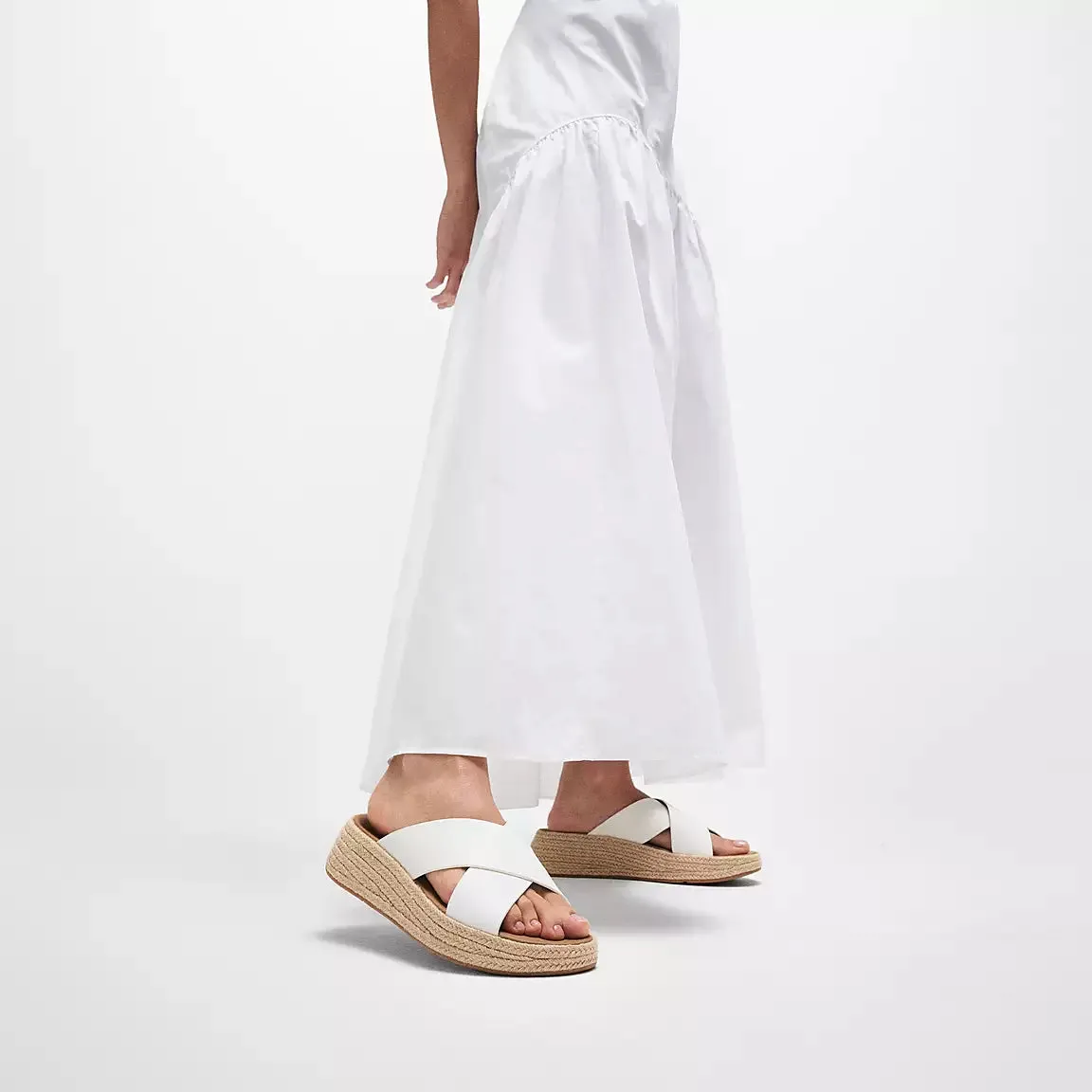 Cross Strap Sandal - White
