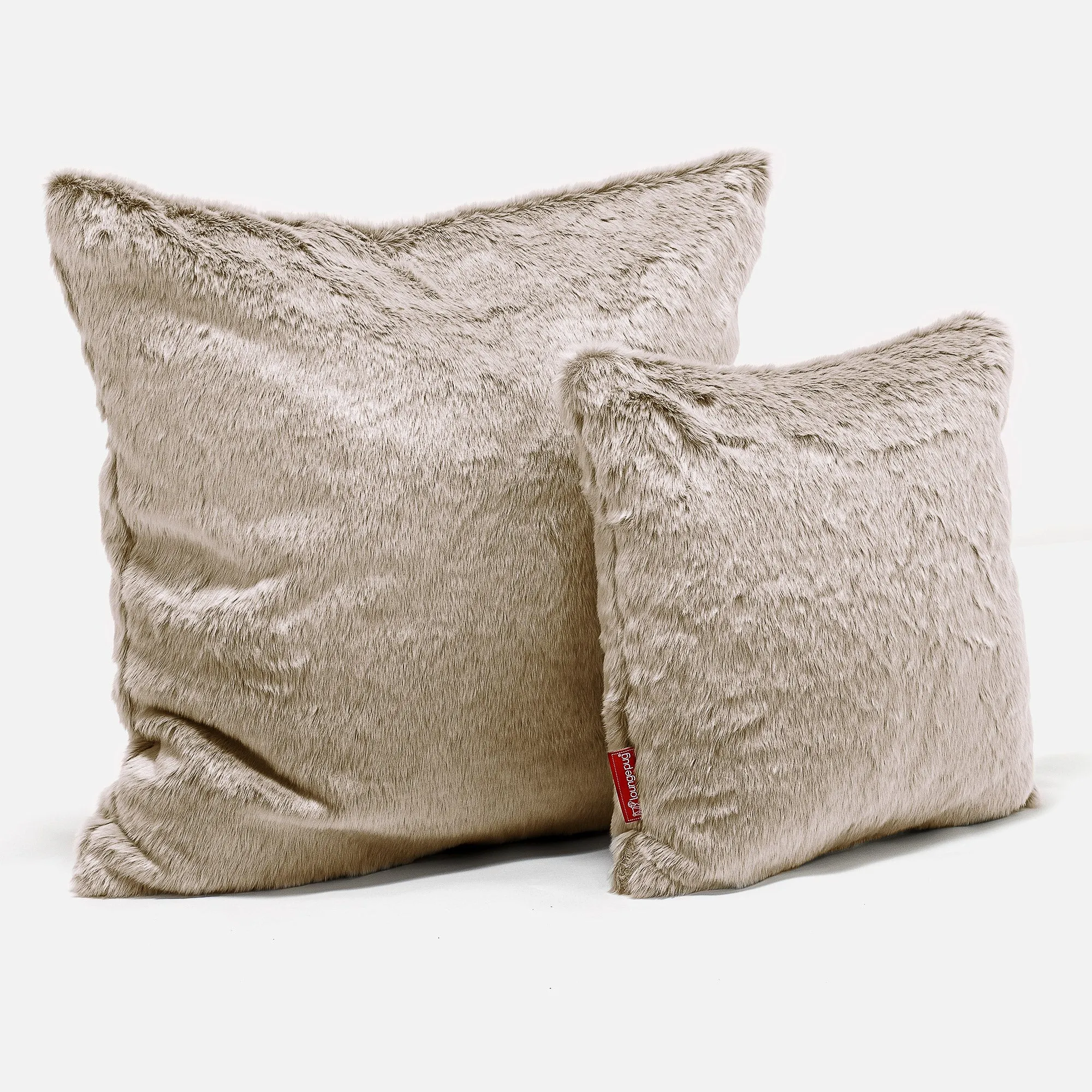 Extra Large Decorative Cushion Cover 70 x 70cm - Fluffy Faux Fur Rabbit Golden Brown