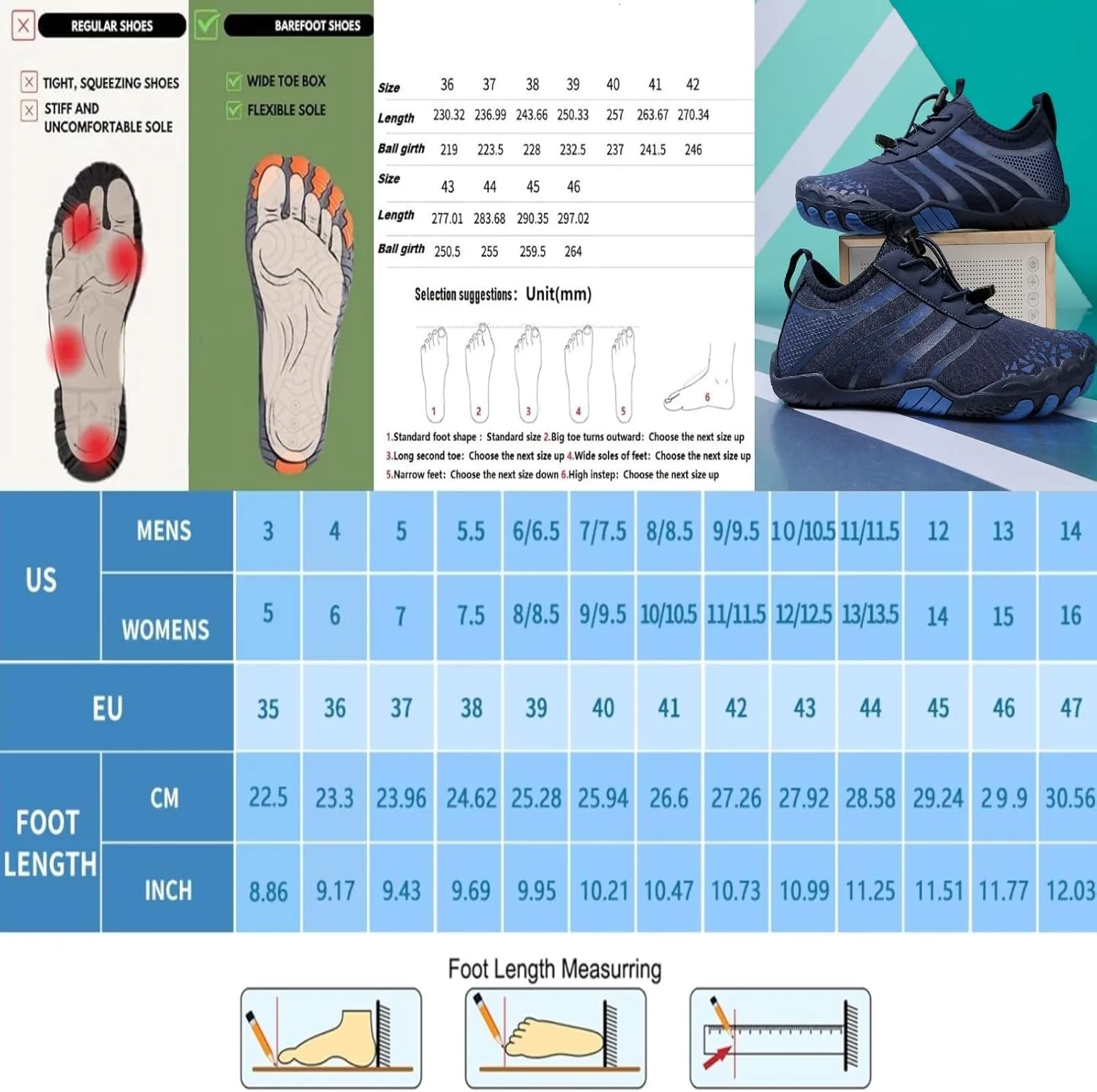 Hike Barefoot Shoes Women,2025 New Hiking Barefoot Shoes for Women Men , Breathable & Non-Slip Athletic Footwear, comfortable breathable zero-drop trail running shoes, Water Shoes Women Men quick-drying non-slip wide-toe box water shoes