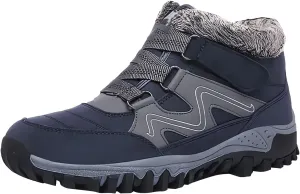 Men's Work Boots Wide Width Hiking Sneakers Shoes with Fur Lined Women's Workout Shoes Comfortable Winter Backpacking Snow Botas Warm Water Hike Grounded Footwear