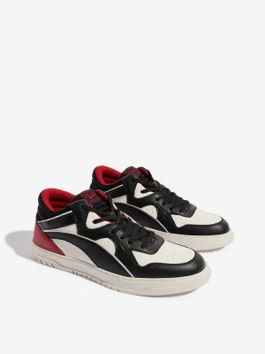 SOLEPLAY Black Colour-Blocked High-Top Sneakers