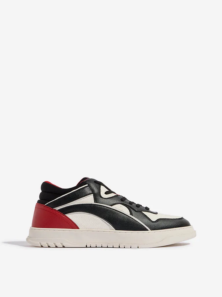 SOLEPLAY Black Colour-Blocked High-Top Sneakers
