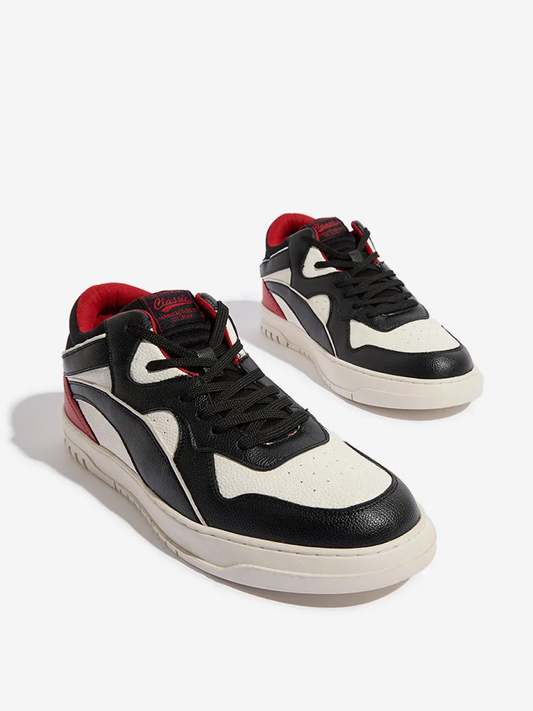 SOLEPLAY Black Colour-Blocked High-Top Sneakers