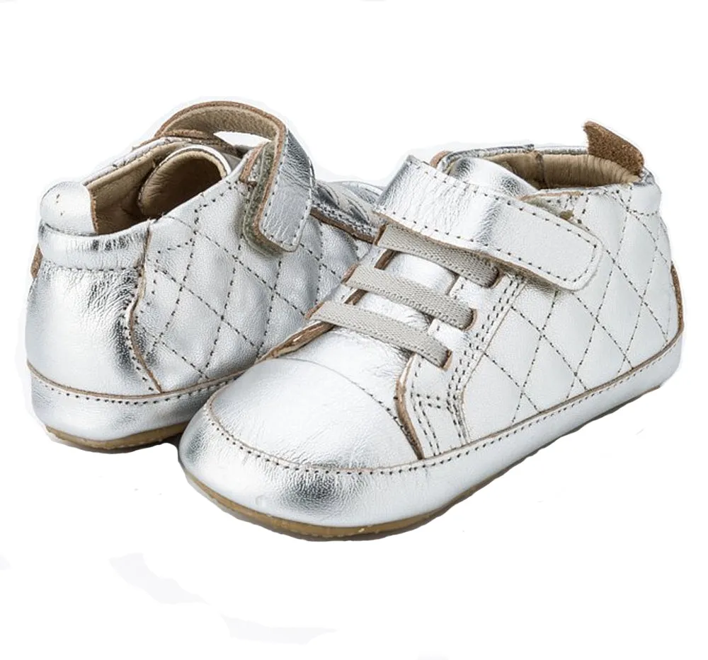 Tenis quilt bambini plateados -Old Soles